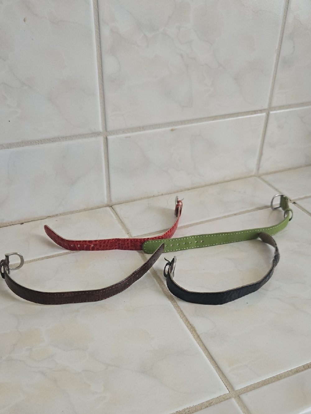 Set of Four Watch Bands - Green, Red, Brown, Black